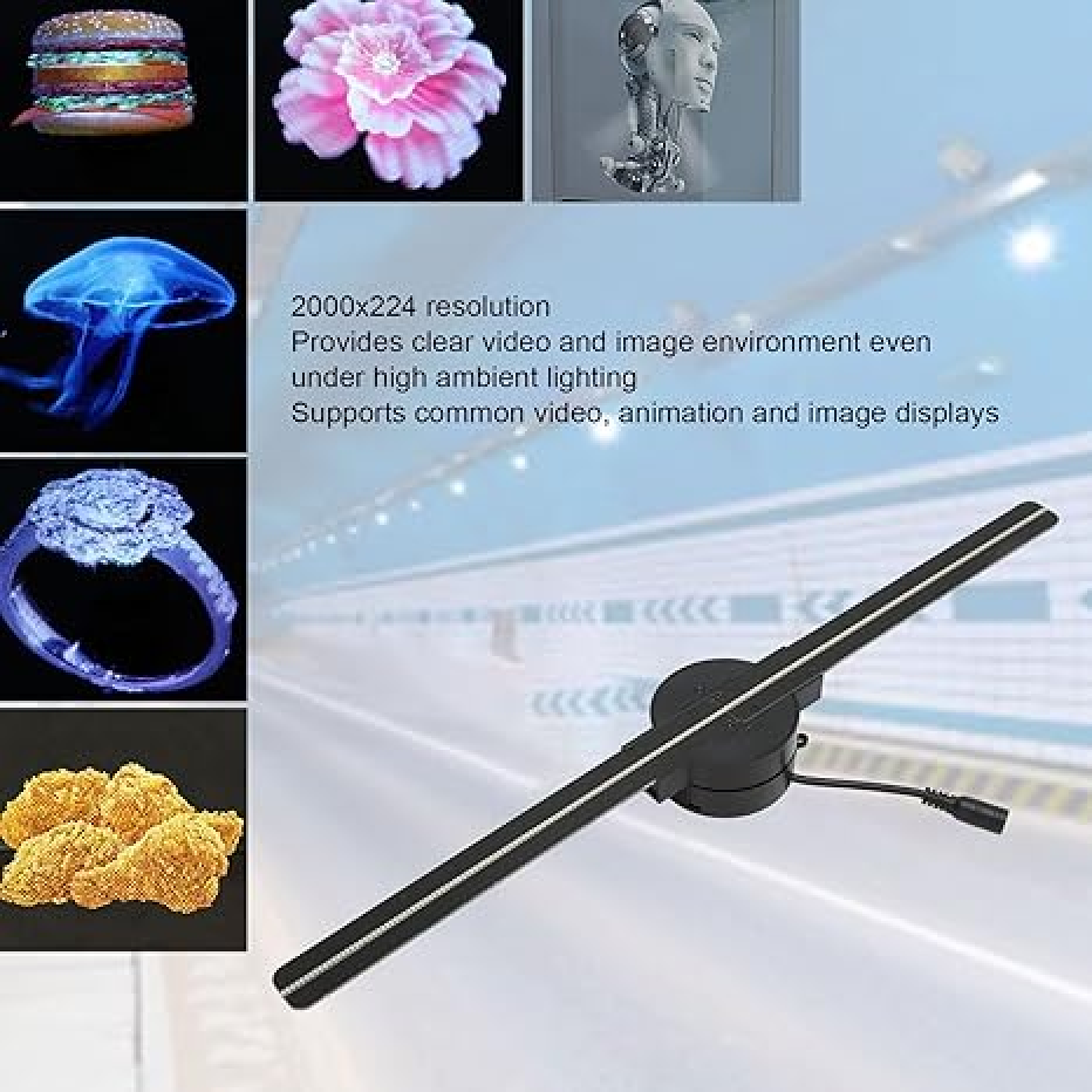 3D Hologram LED Fan Projector